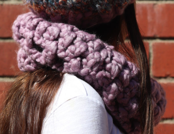 Lavender Swirl Super Soft Extra Long Infinity Loop Scarf